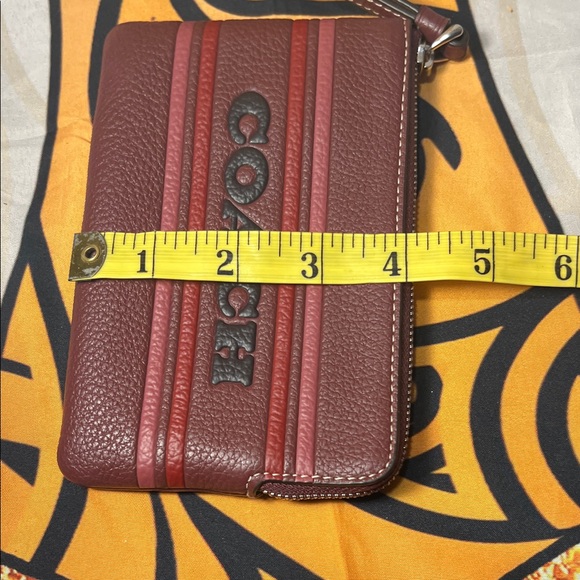Coach Corner Zip Wristlet With Coach Stripe - Picture 11 of 11